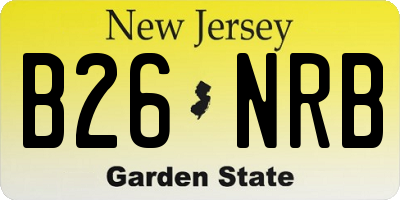 NJ license plate B26NRB