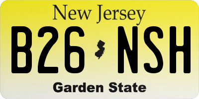NJ license plate B26NSH