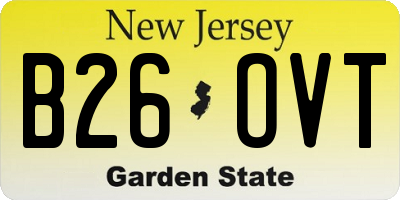 NJ license plate B26OVT