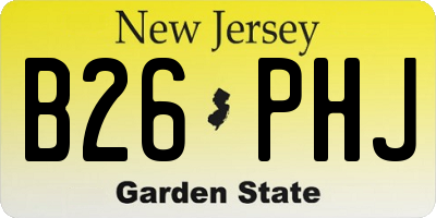 NJ license plate B26PHJ