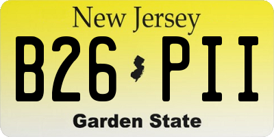 NJ license plate B26PII