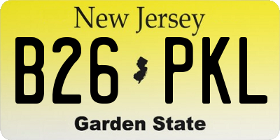 NJ license plate B26PKL