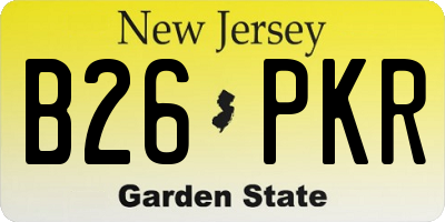 NJ license plate B26PKR
