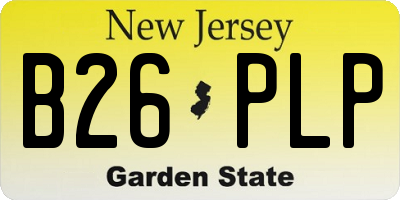 NJ license plate B26PLP