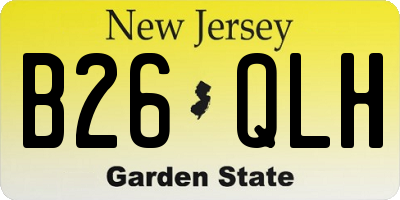 NJ license plate B26QLH