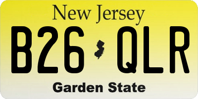 NJ license plate B26QLR