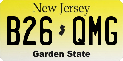 NJ license plate B26QMG