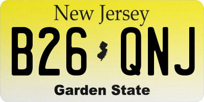 NJ license plate B26QNJ