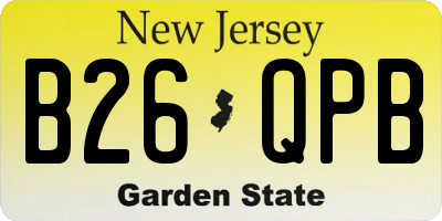 NJ license plate B26QPB