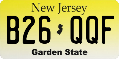 NJ license plate B26QQF