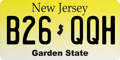NJ license plate B26QQH