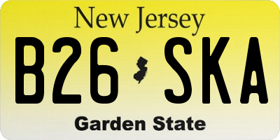 NJ license plate B26SKA