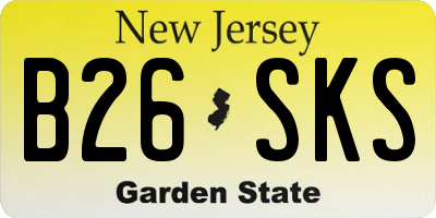 NJ license plate B26SKS
