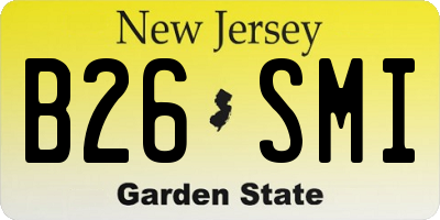 NJ license plate B26SMI