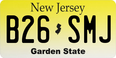 NJ license plate B26SMJ