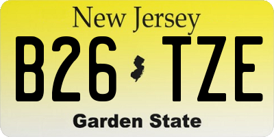 NJ license plate B26TZE