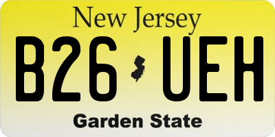 NJ license plate B26UEH