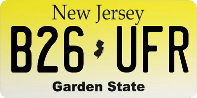 NJ license plate B26UFR