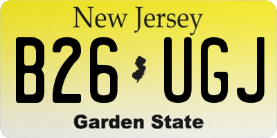 NJ license plate B26UGJ
