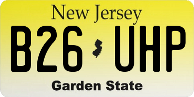 NJ license plate B26UHP