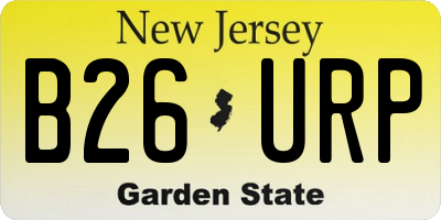 NJ license plate B26URP