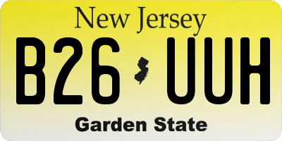 NJ license plate B26UUH