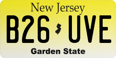 NJ license plate B26UVE
