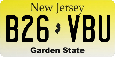 NJ license plate B26VBU