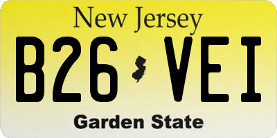 NJ license plate B26VEI