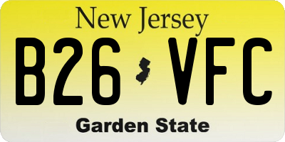 NJ license plate B26VFC