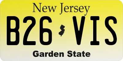 NJ license plate B26VIS