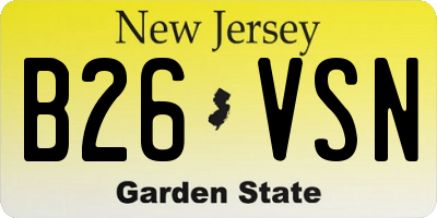 NJ license plate B26VSN