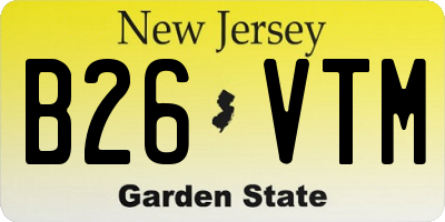 NJ license plate B26VTM