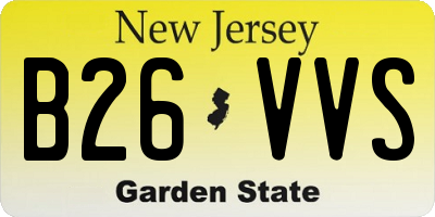 NJ license plate B26VVS