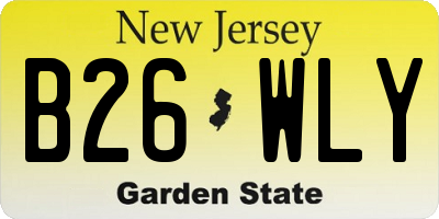 NJ license plate B26WLY