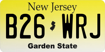 NJ license plate B26WRJ