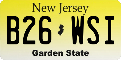 NJ license plate B26WSI