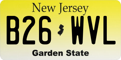 NJ license plate B26WVL