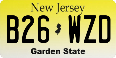 NJ license plate B26WZD