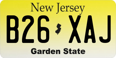 NJ license plate B26XAJ