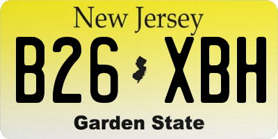 NJ license plate B26XBH