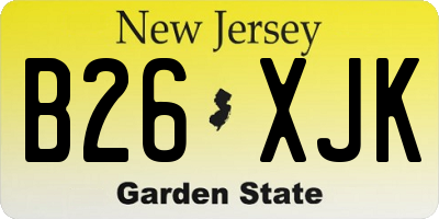 NJ license plate B26XJK