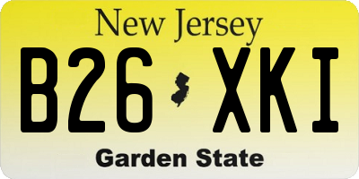 NJ license plate B26XKI