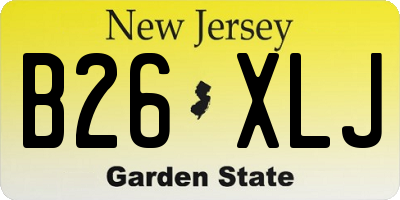 NJ license plate B26XLJ
