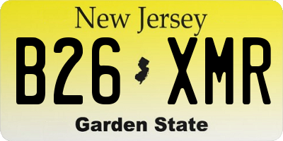 NJ license plate B26XMR
