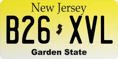 NJ license plate B26XVL