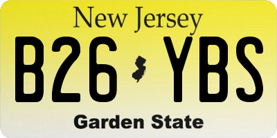 NJ license plate B26YBS