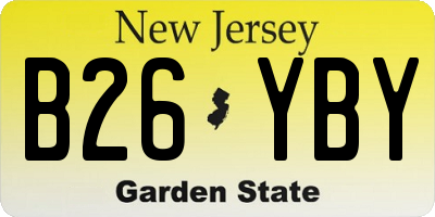 NJ license plate B26YBY