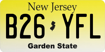 NJ license plate B26YFL