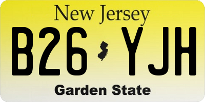 NJ license plate B26YJH